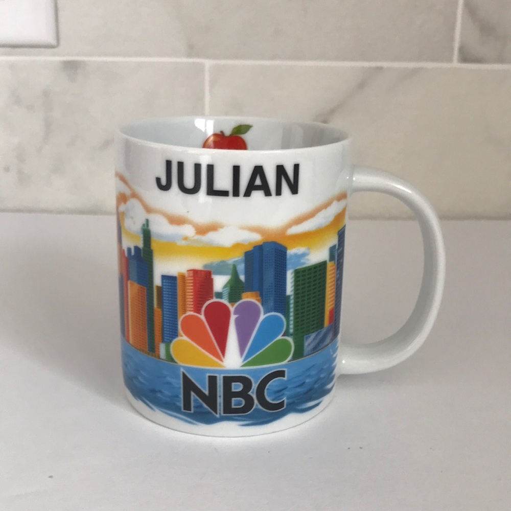 JULIAN | NBC Mug Ceramic Coffee Mug Tea Cup 11 oz White